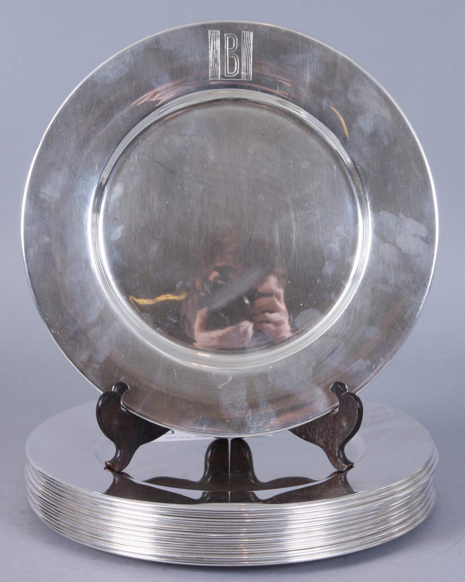 KUVERTTALLRIKAR, 12 st, silver, Jal, 1970-tal. Vikt 6734 gram.