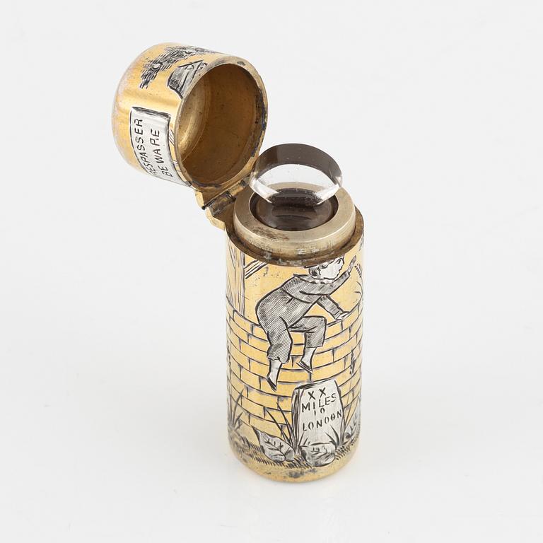 Sampson Mordan & Co, parfymflaska, silver, London 1883.