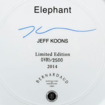 JEFF KOONS, An 'Elephant' porcelain plate by Jeff Koons, Bernardaud, edition 785/2500.