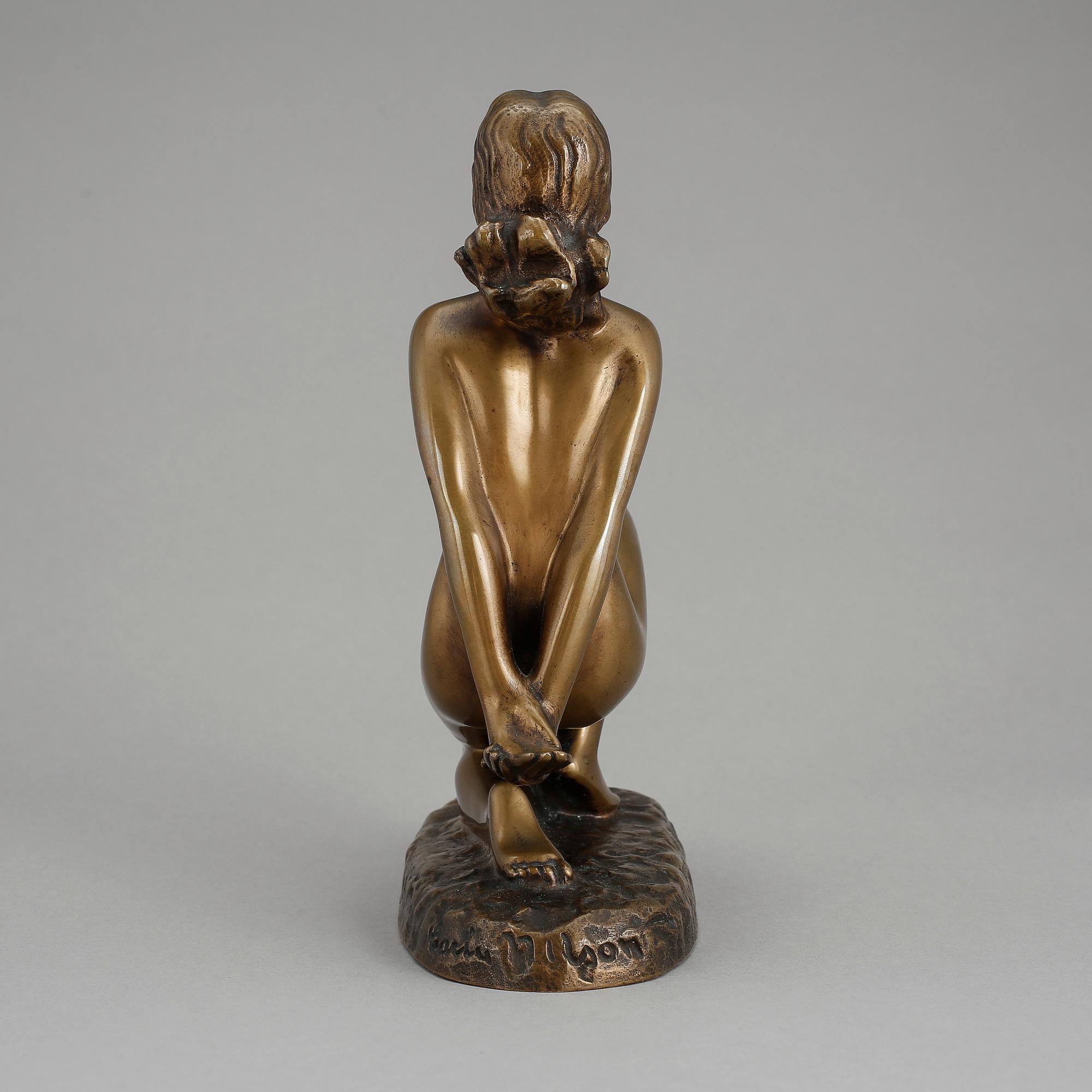 CARIN NILSON, skulptur, brons, signerad.