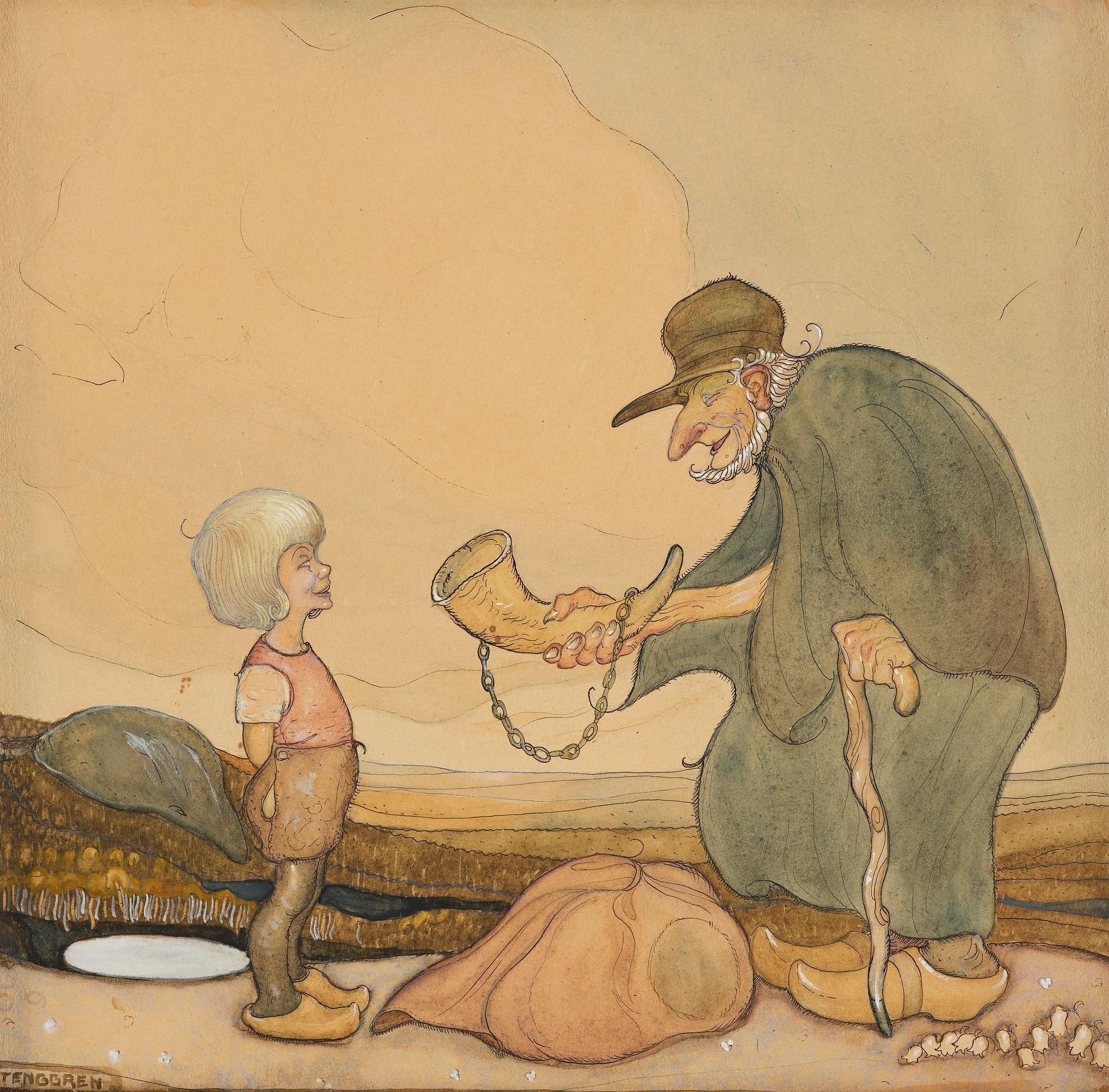 Gustaf Adolf Tenggren, The horn.