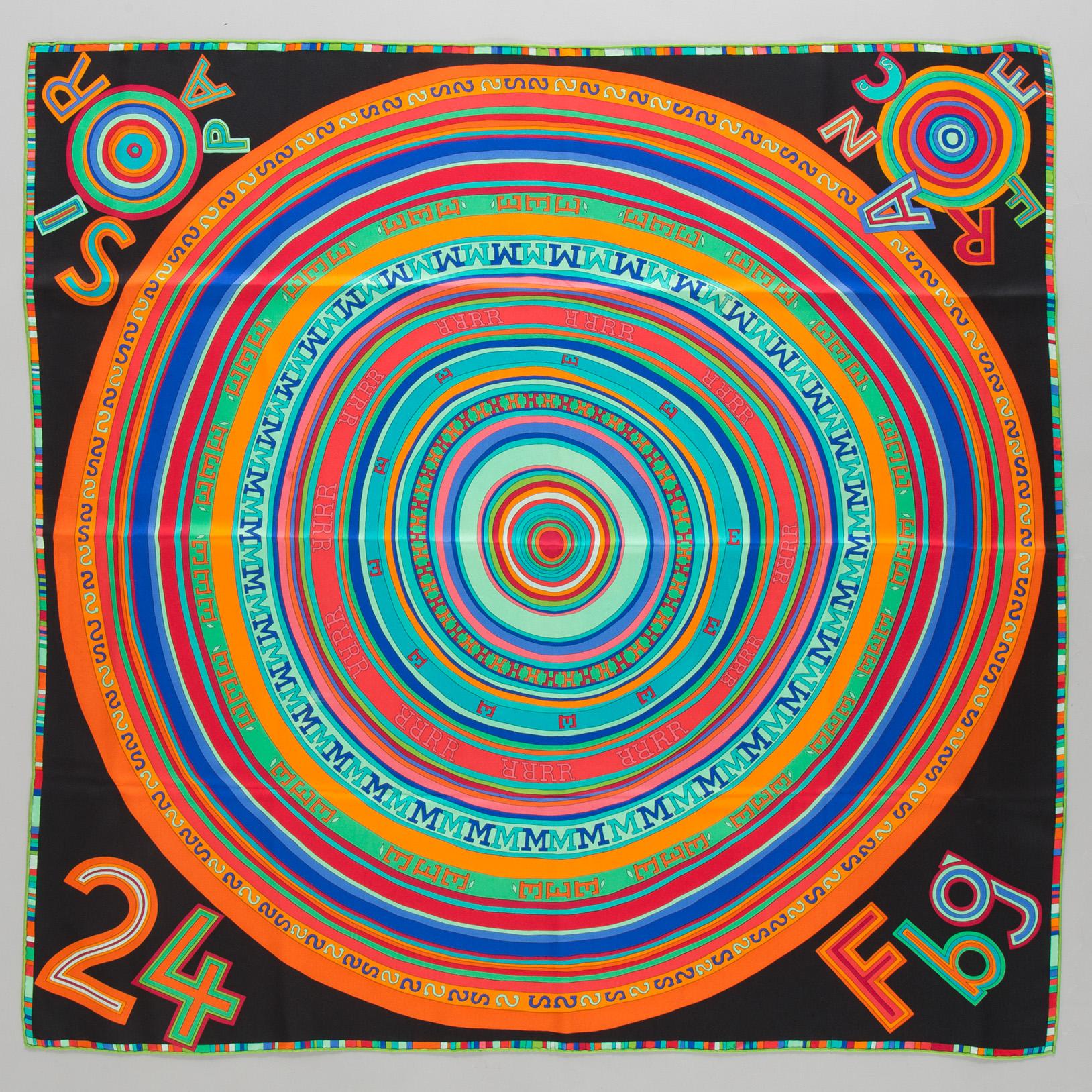 A "Tohu Bohu" Hermès silk scarf, design Claudia Mayr.