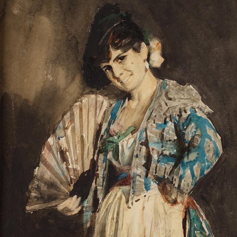 Anders Zorn, "Spanjorska i svart barett".
