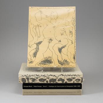 Five Pablo Picasso books, Georges Bloch, "Picasso", vol I-II and "Picasso Lithographe II-IV.