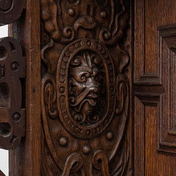 A 18th century Baroque oak cabinet.