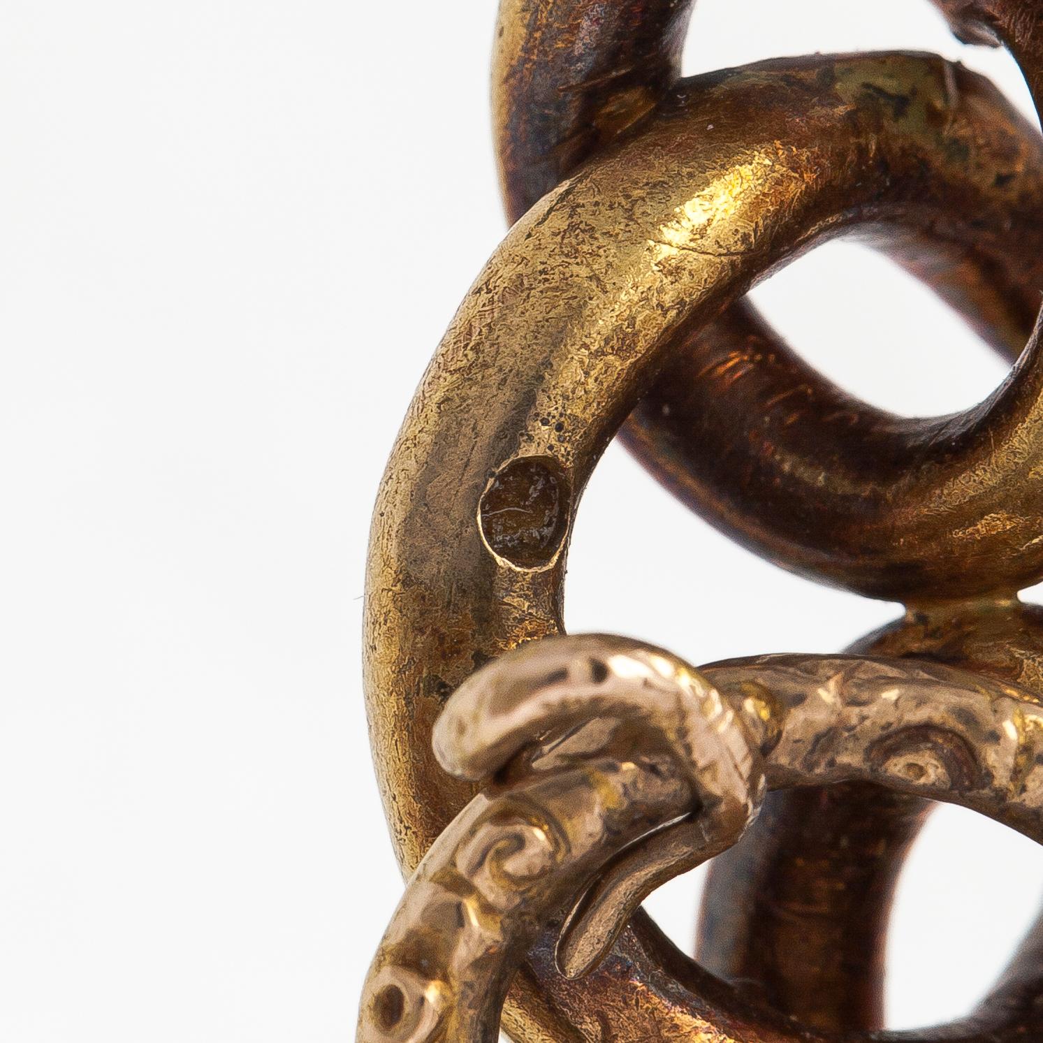 Halsband, 18K guld och miniatyrmålning. 1800-tal.