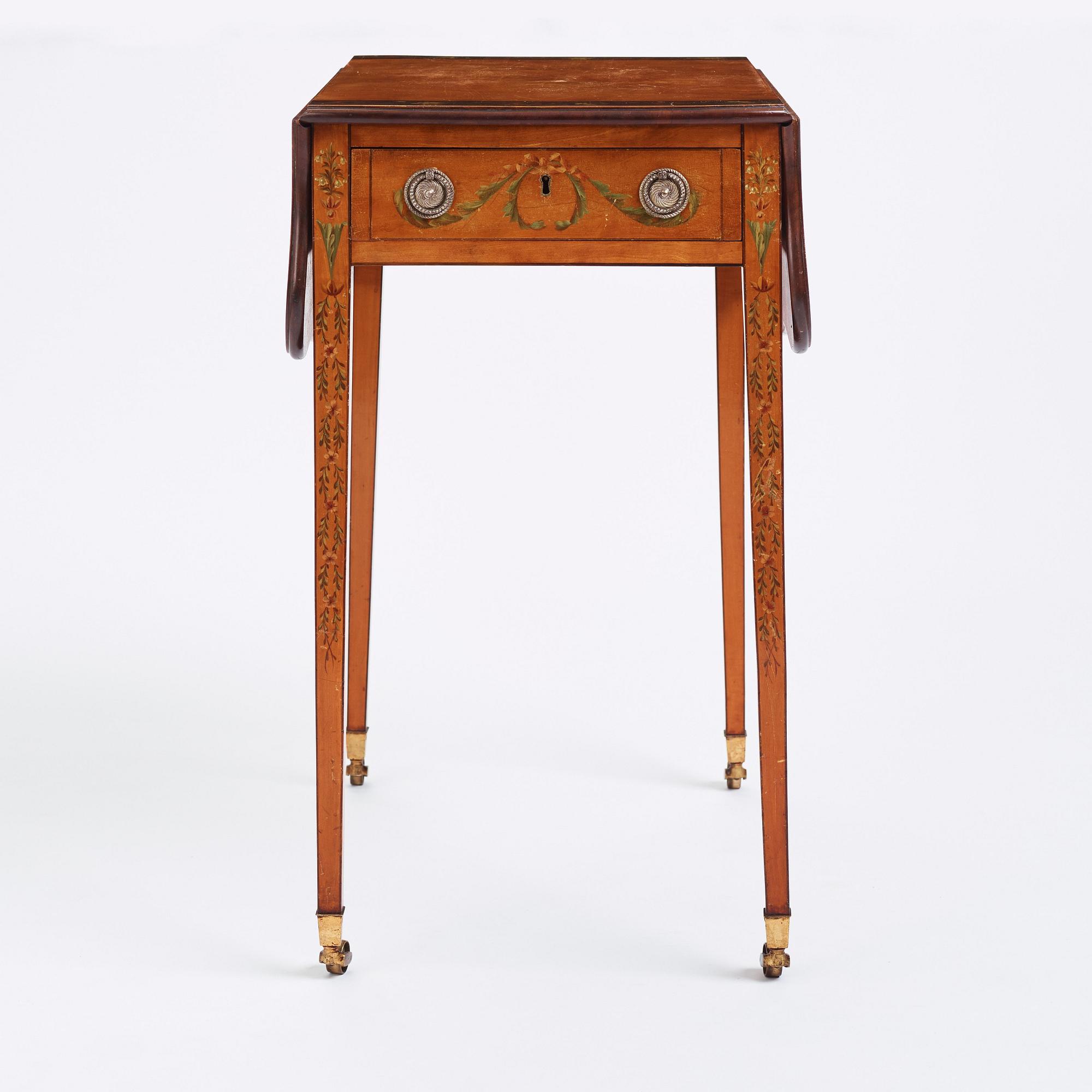 Klaffbord, s.k Pembroke table, England 1800-tal, Sheratonstil.