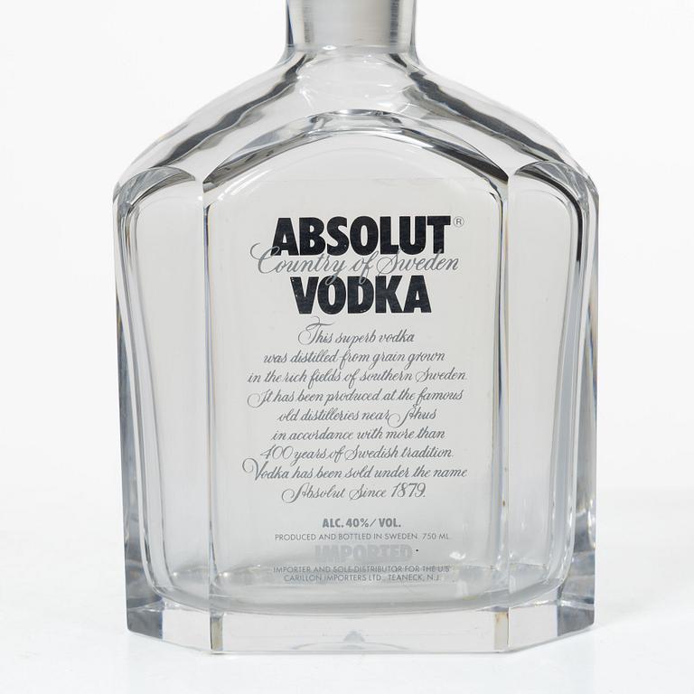 Olle Alberius, A decanter in case, “Absolut Vodka”, Orrefors, 1980s.