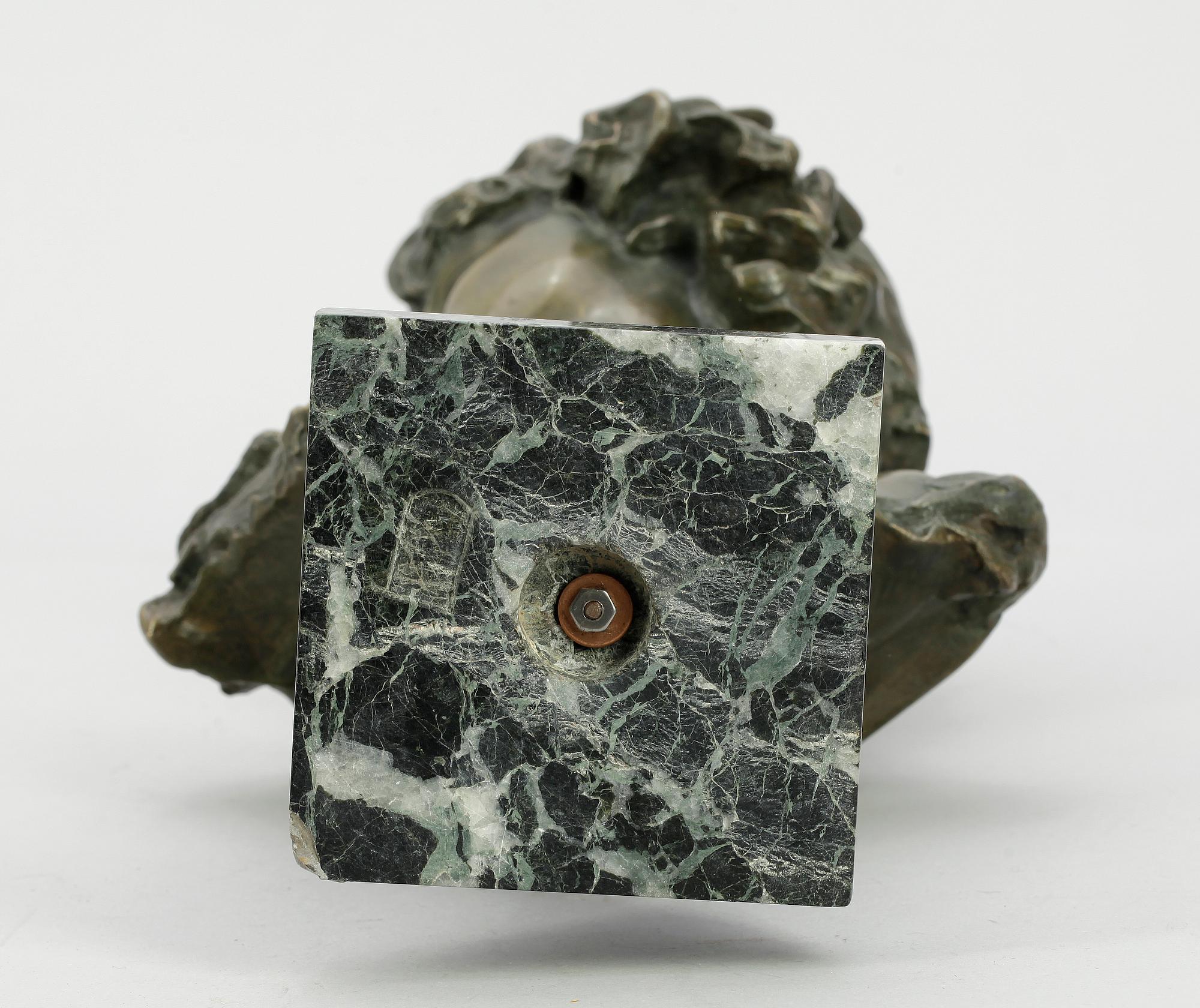 JEAN-ANTOINE INJALBERT, skulptur, brons, jugend, Frankrike, tidigt 1900-tal, sign.