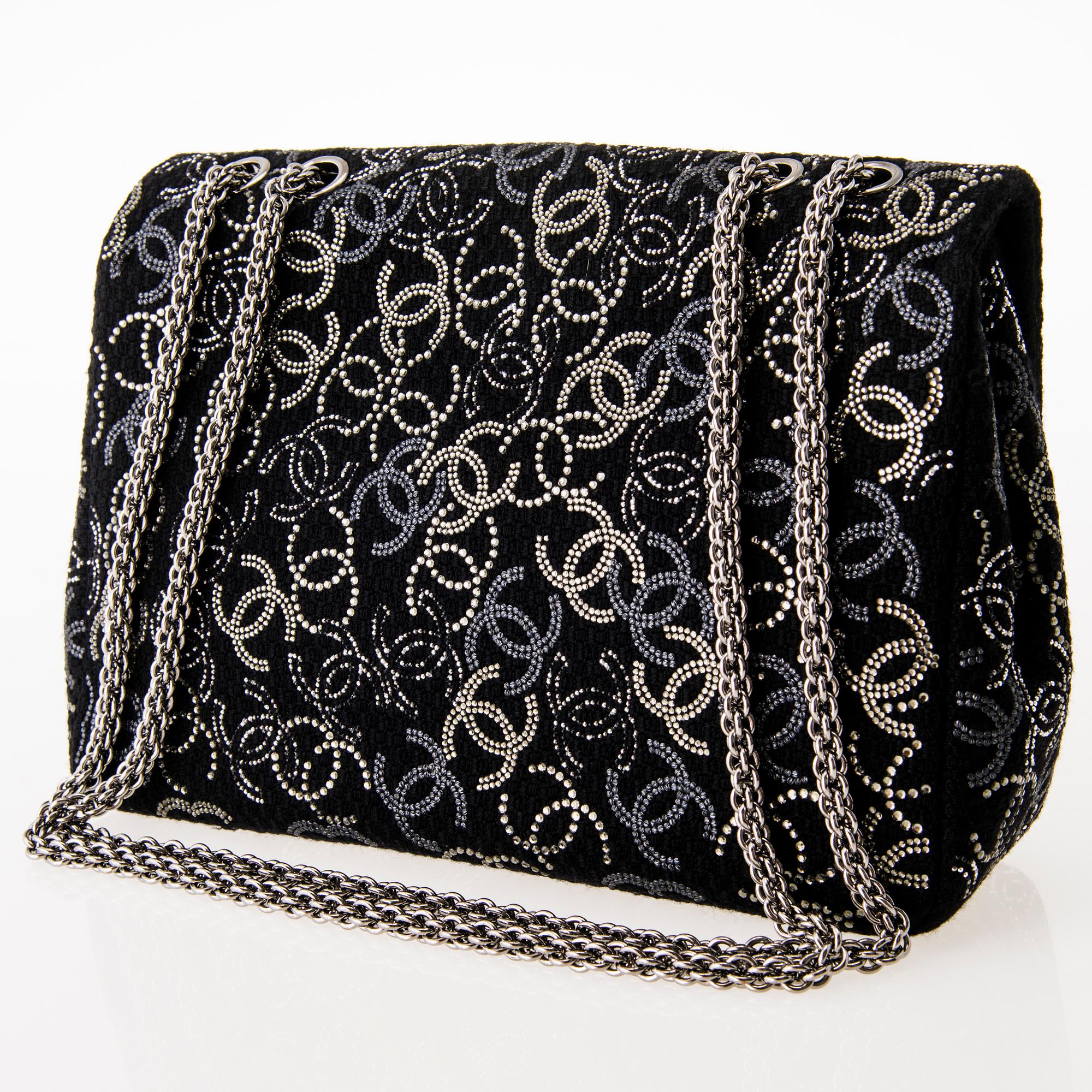 CHANEL Paris Shanghai Jumbo Strass Flap Bag.