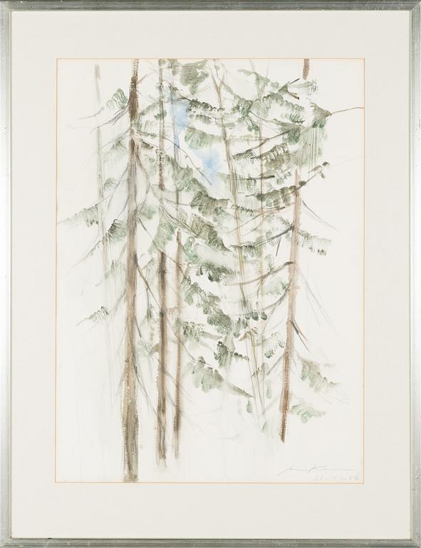 Aimo Kanerva, watercolour, signed and dated -86.