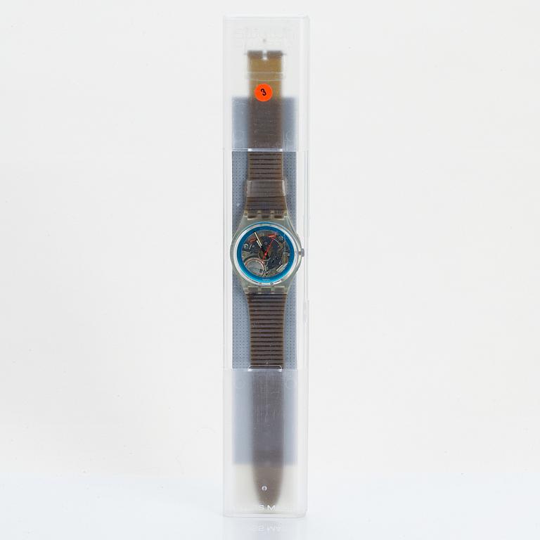 Swatch, Disque Bleu, wristwatch, 34 mm.