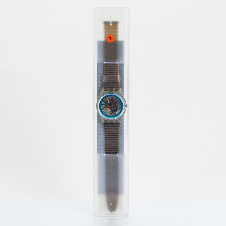 Swatch, Disque Bleu, armbandsur, 34 mm.