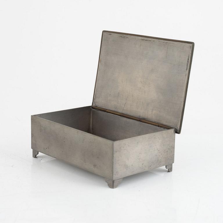 Nils Fougstedt, a pewter box model "273", Firma Svenskt Tenn, Stockholm 1929.