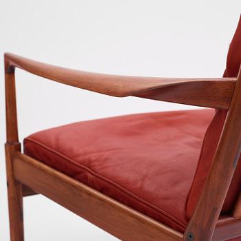 Ib Kofod-Larsen, a pair of rosewood "Samsö" armchairs, Olof Persons Fåtöljindustri (OPE), Jönköping, 1960s.