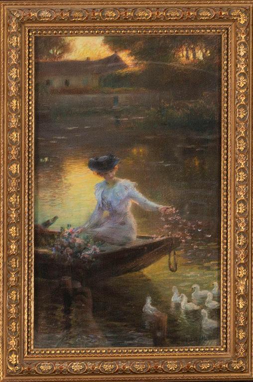 ÉDOUARD GELHAY, pastell, signd.