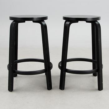 Two Model 64 High Chairs by Artek, 21st Century.