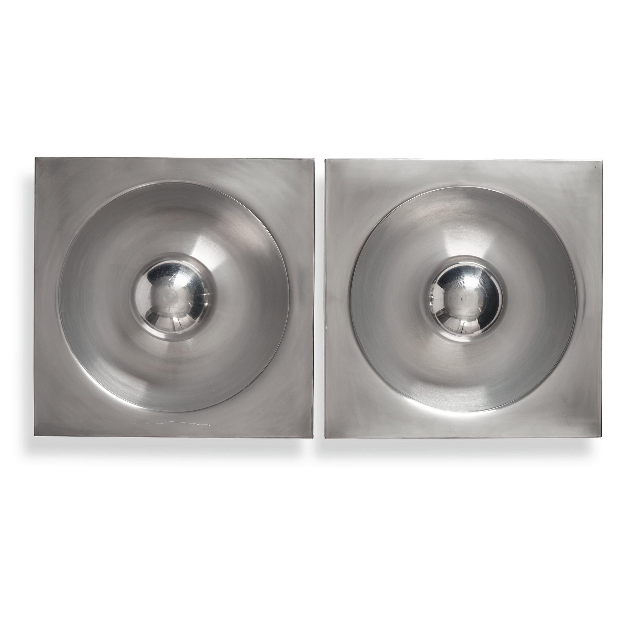Verner Panton, a pair of wall/ceiling lamps, Louis Poulsen, Denmark1960-70's.