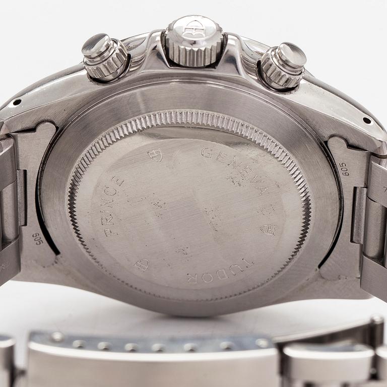 Tudor, Prince Date, "Non-Tiger", chronograph, wristwatch, 39.5 mm.