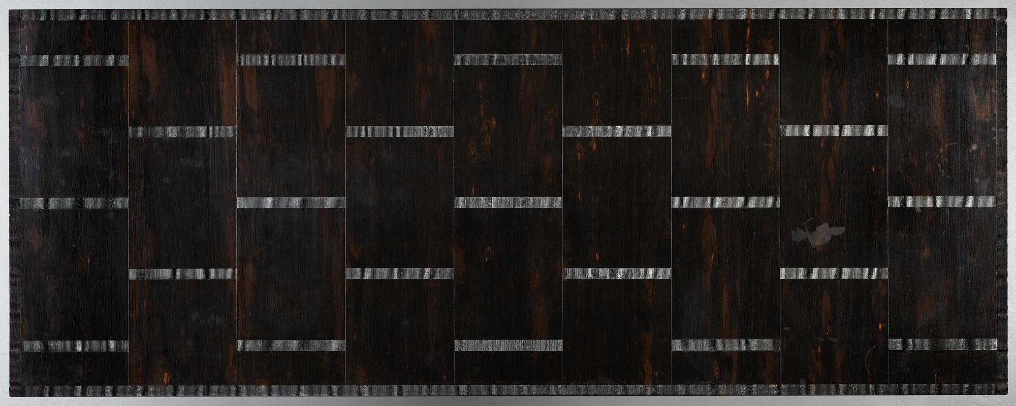 Hjalmar Jackson, A Hjalmar Jackson ebony and pearwood desk/library table, Stockholm ca 1934.