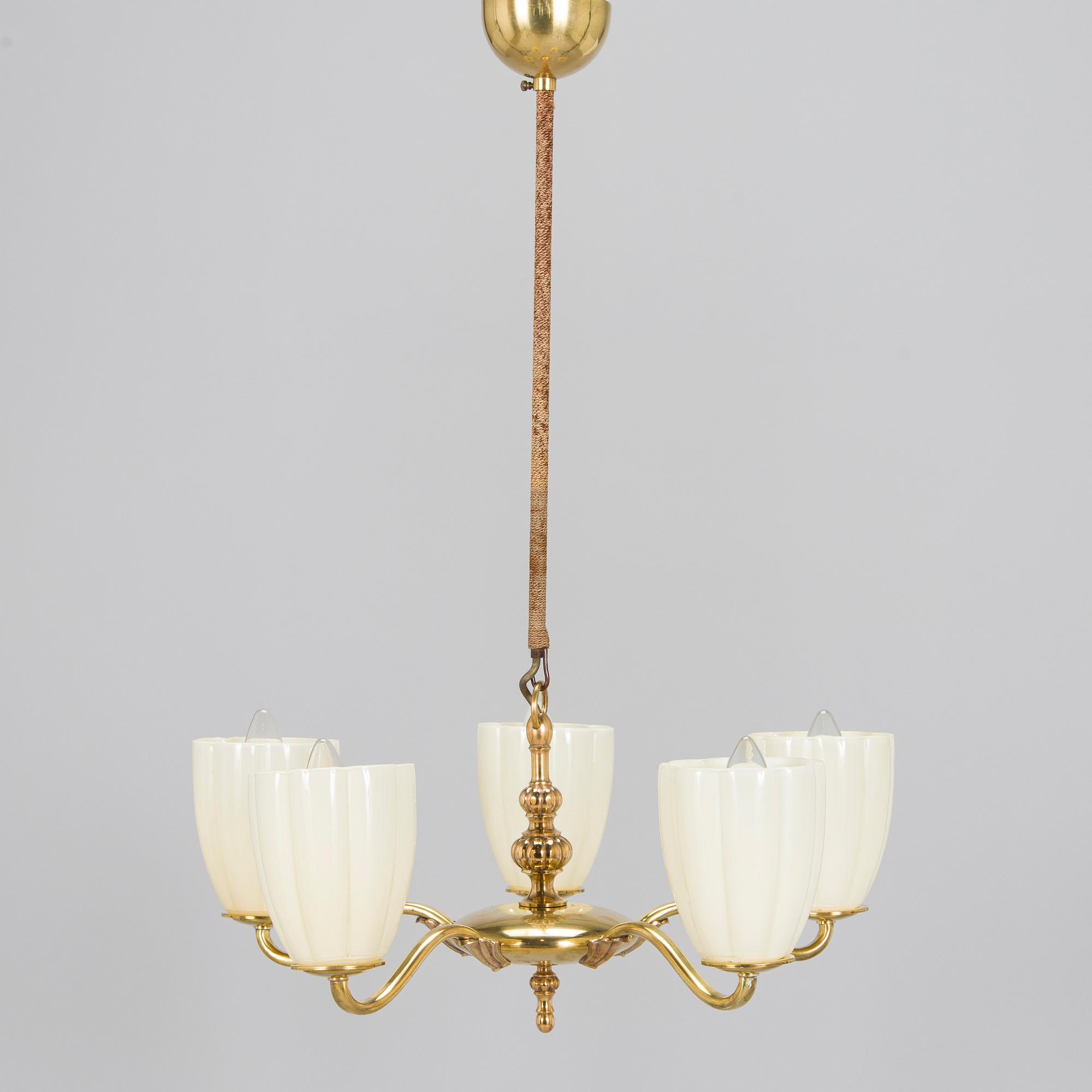 Paavo Tynell, taklampa, modell 1420/5, Taito, 1930-tal.