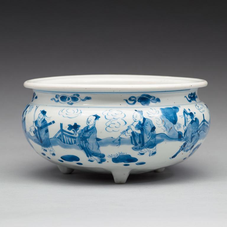 RÖKELSEKAR, porslin. Qingdynastin, Kangxi (1662-1722).