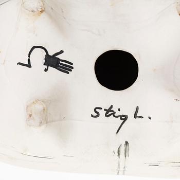 Stig Lindberg, figurin, häst, stengods, "Springare", Gustavsberg.