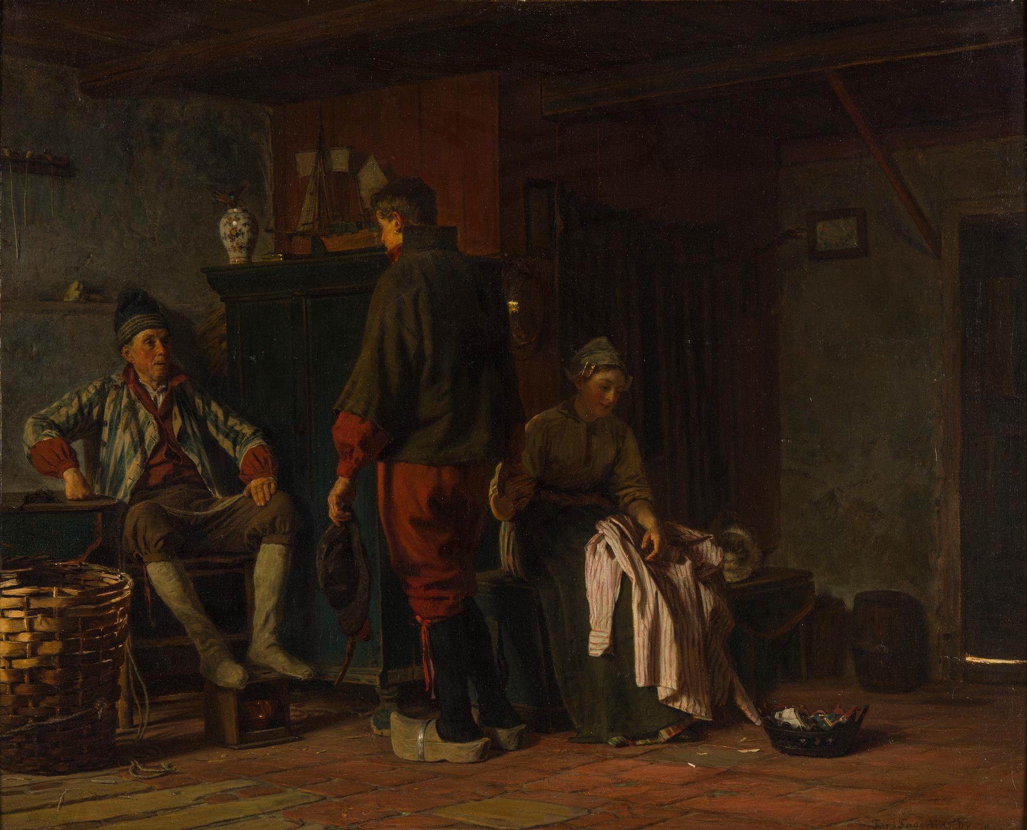 FERDINAND FAGERLIN, oil on canvas, signed Ferd. Fagerlin DF (Düsseldorf) and dated -79.