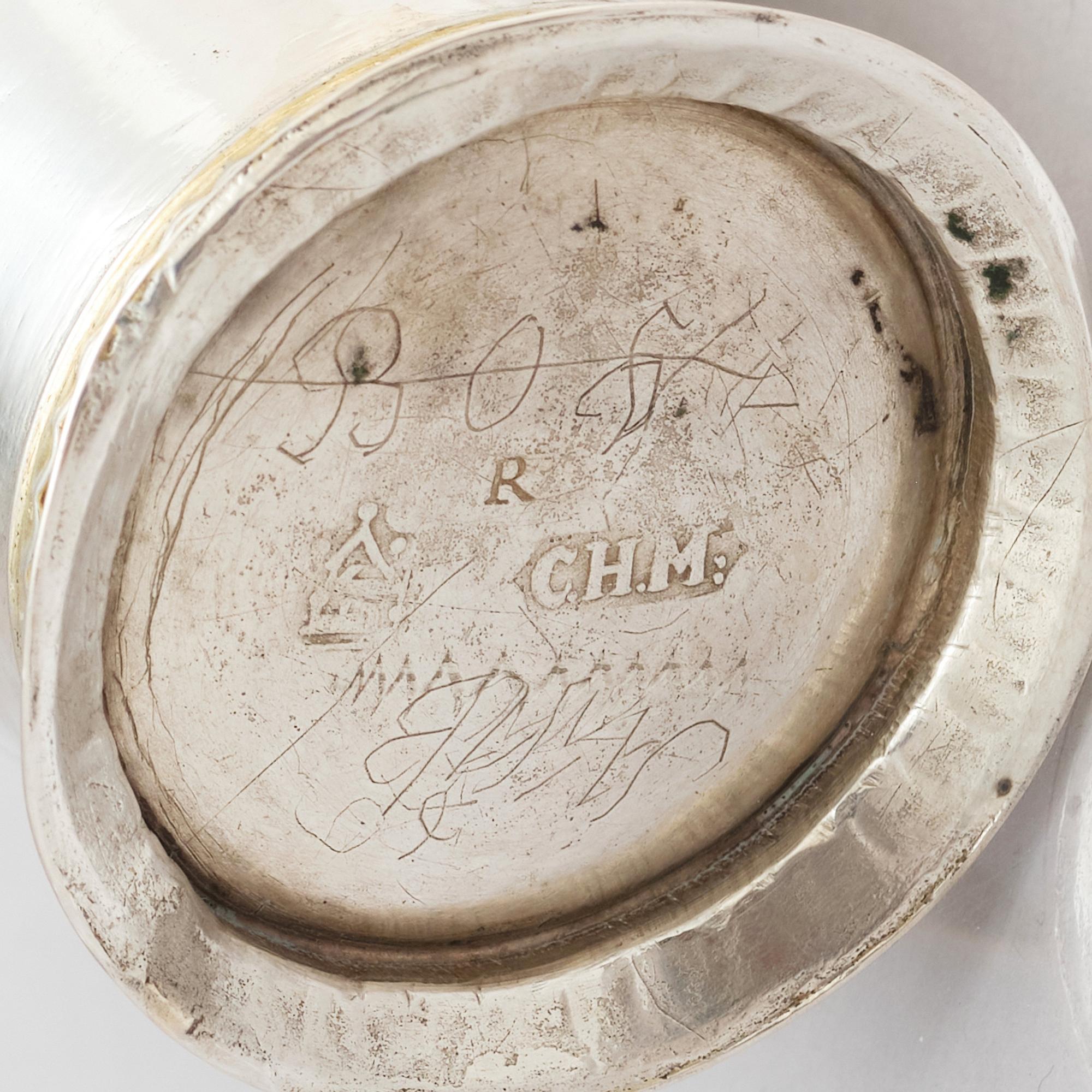 Conrad Heitmüller, bägare, silver, Nyköping 1775.