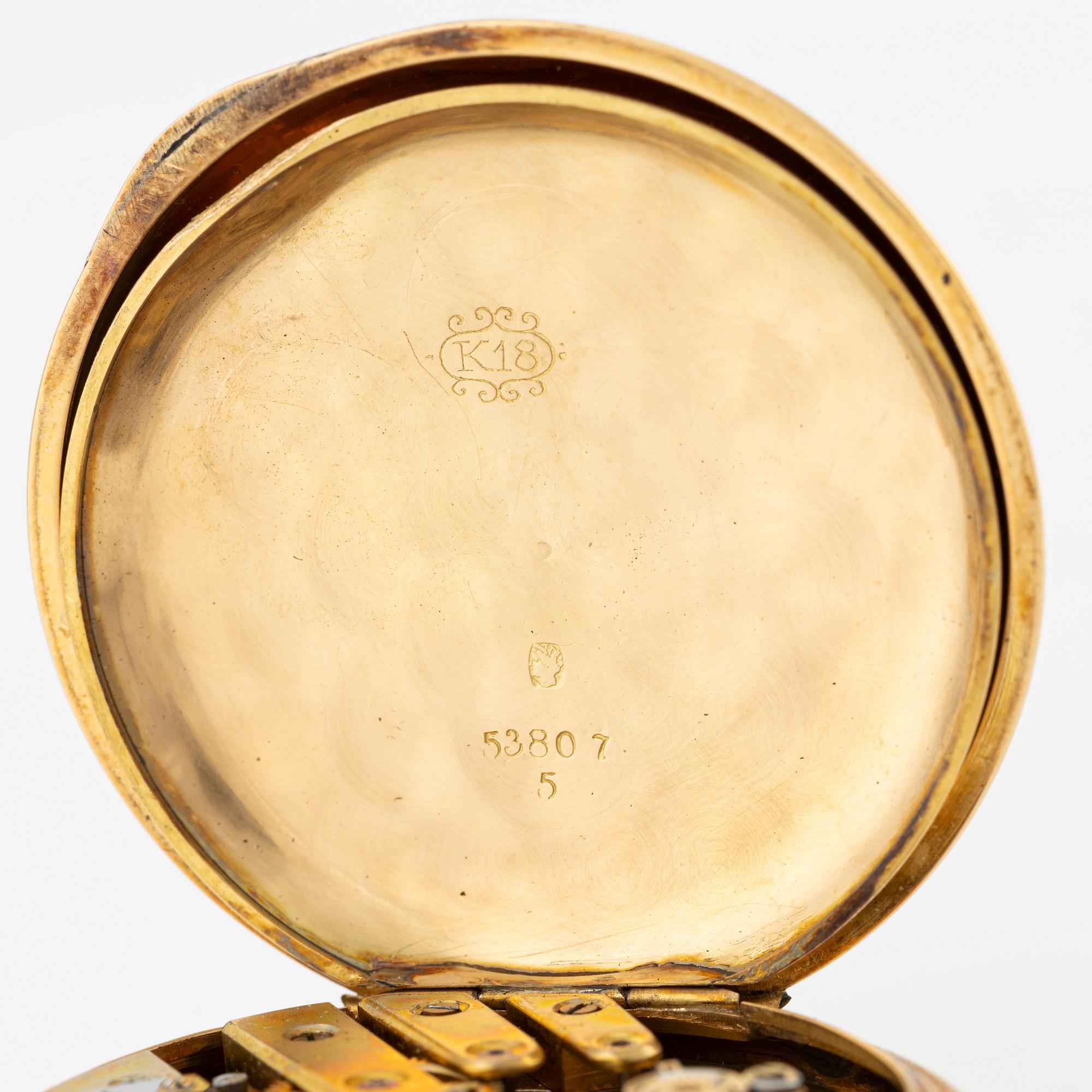 Pocket watch, 38 mm.