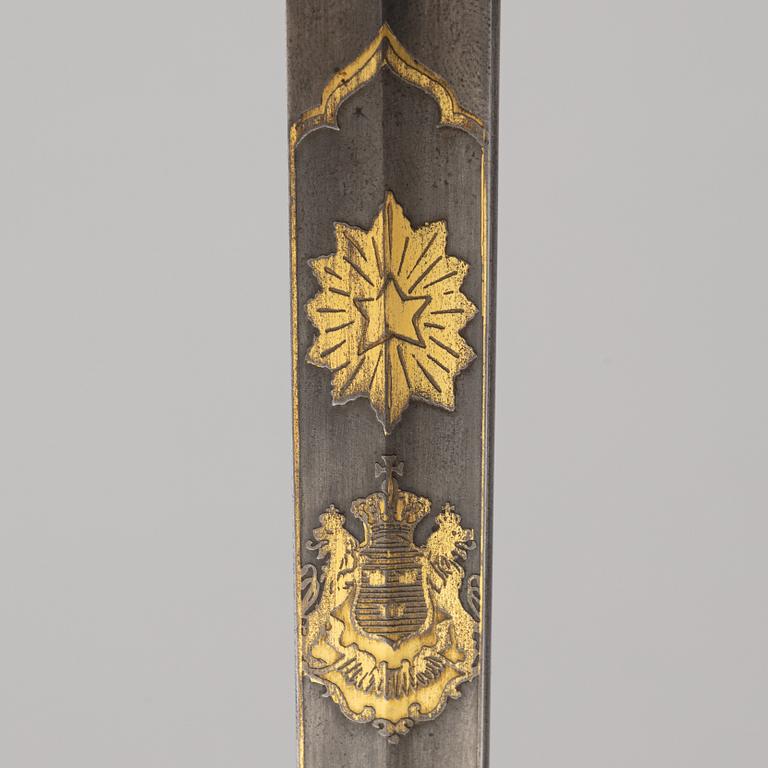 Saber, Swedish, second half of the 19th century, with scabbard.