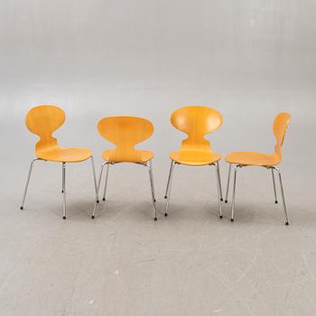Arne Jacobsen, Arne Jacobsen, stolar, 4 st, "Myran", Fritz Hansen daterade 1981.