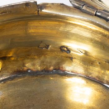 A silver gilt Rococo box, 18th century.