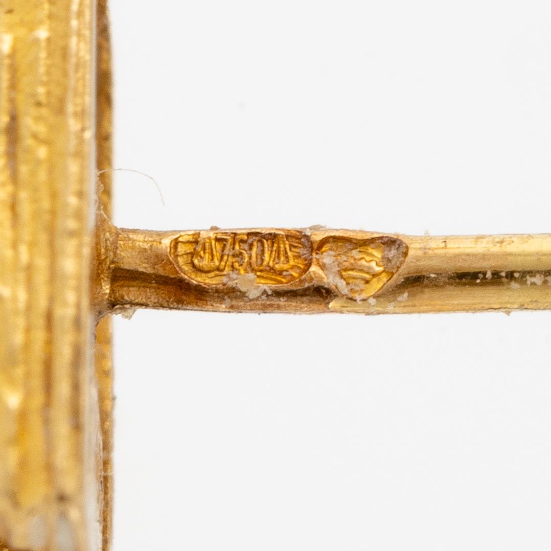 Björn Weckström, örhängen "Thai", 18K guld med briljantslipade diamanter. Lapponia.