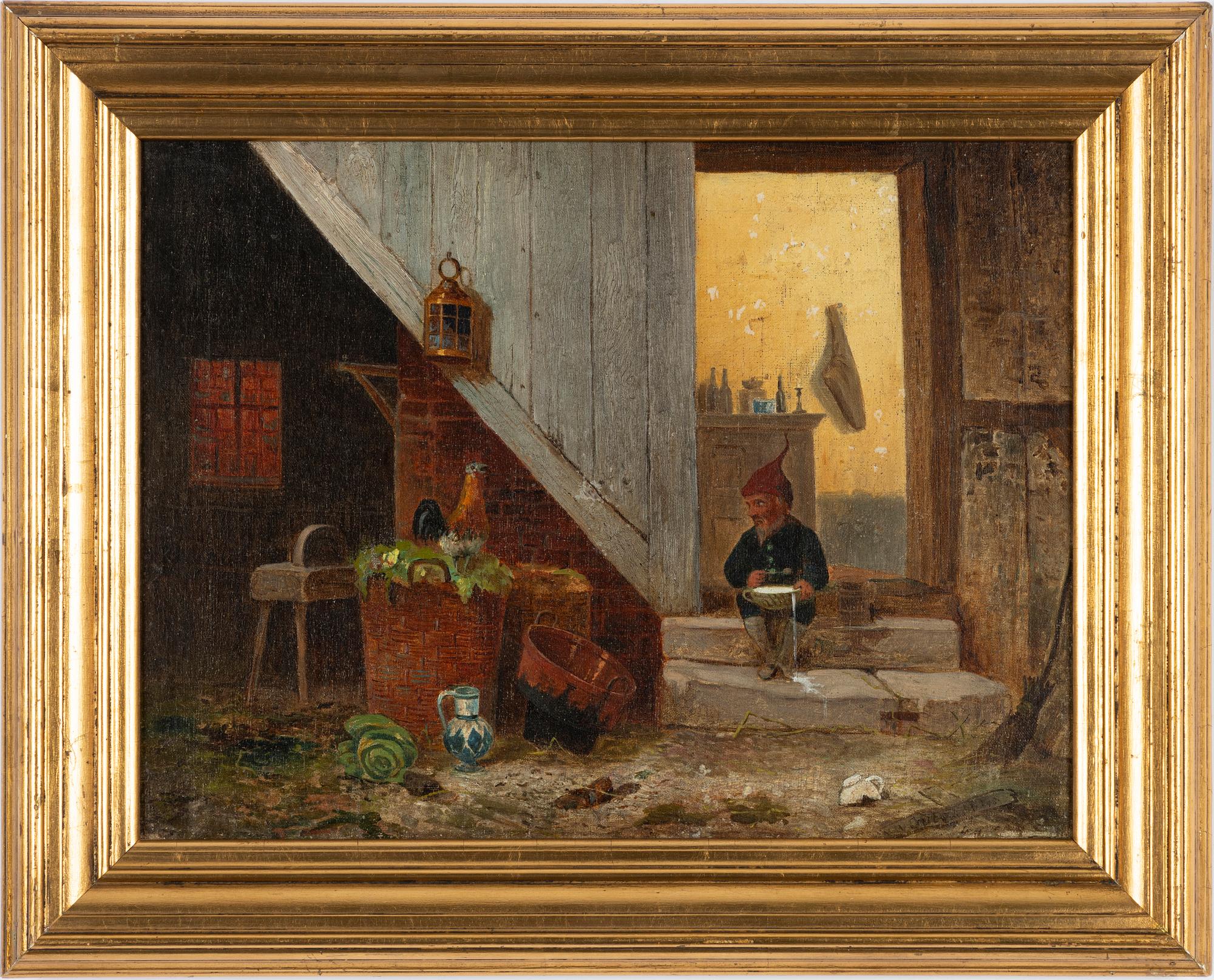 Frans Wilhelm Odelmark, The Tomte and the Hen.