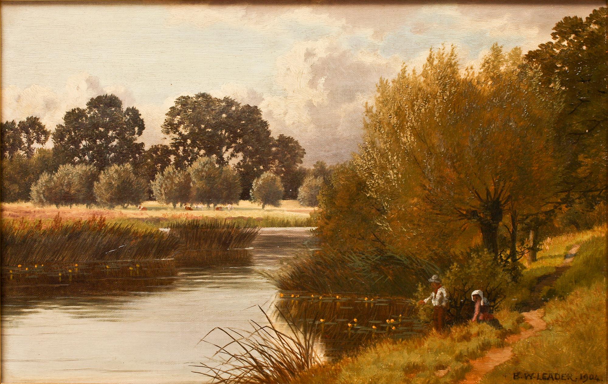 BENJAMIN WILLIAM LEADER, olja på duk, sign och dat 1904.