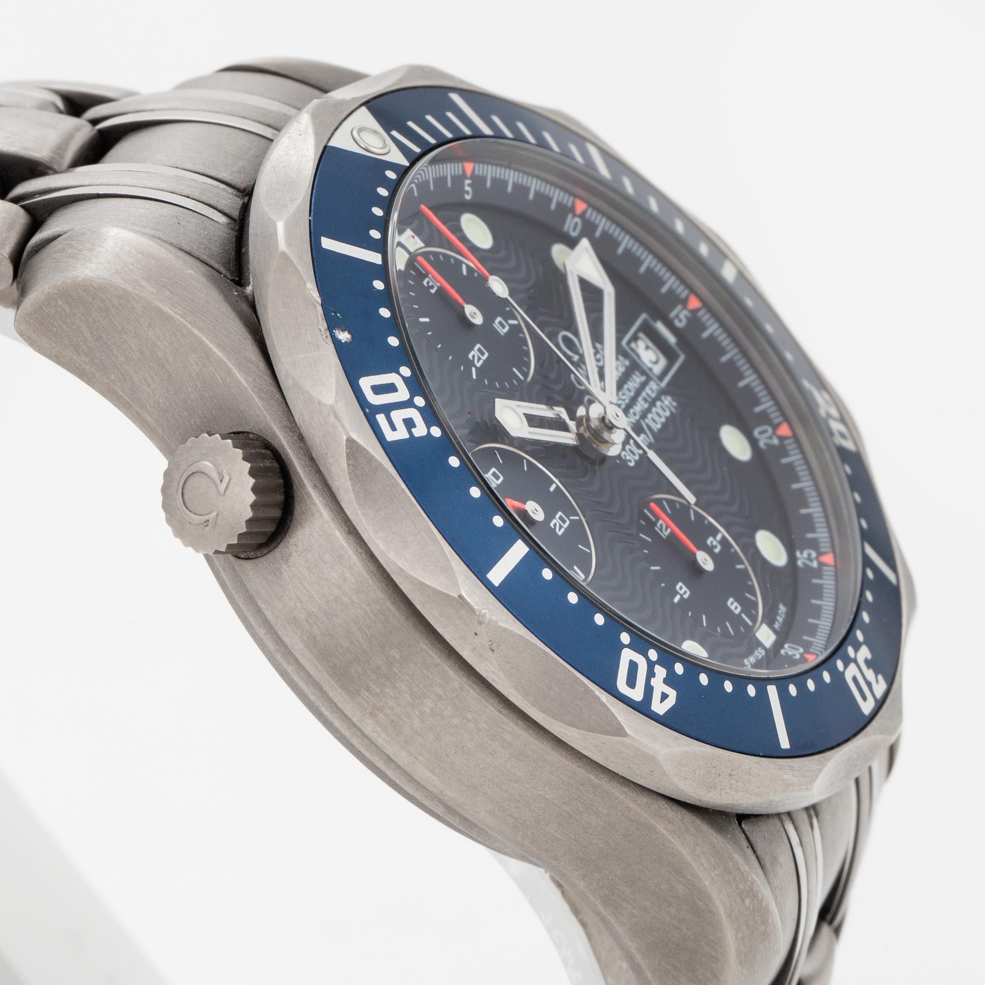 OMEGA, Seamaster Professional (300m/1000ft), Chronometer, chronograph, wristwatch, 41,5 mm,