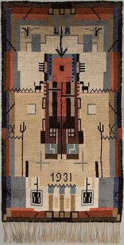 A 1931s Finnish long pile rug. Circa 203x112 cm.