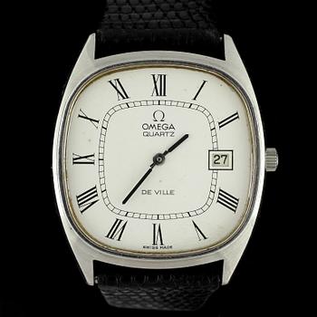 ARMBANDSUR, herr, stål, Omega Quartz de Ville.