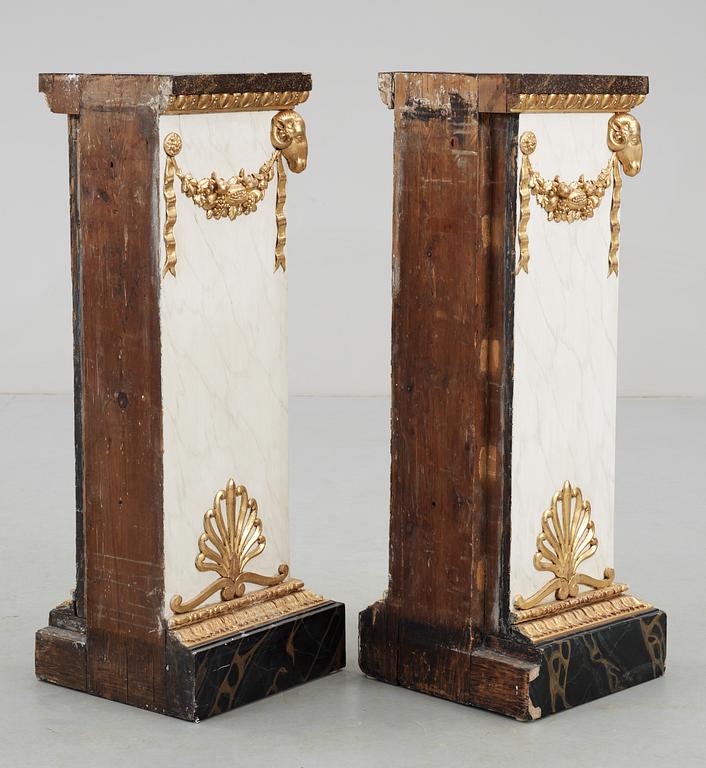 A pair of Swedish Empire early 19th Century columns.