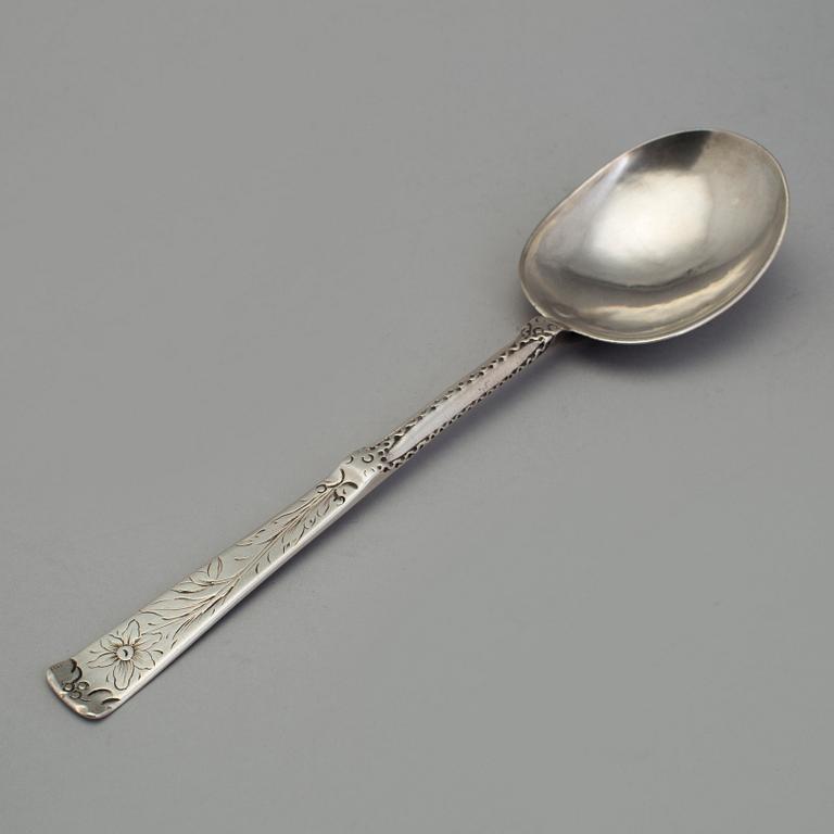 A Baltic 17th century silver spoon, mark of Michael Krezner, Riga.