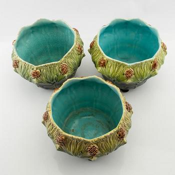 Outer covers 3 pcs Jugend, Rörstrand early 20th century stoneware.