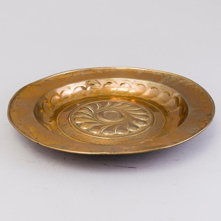 A 16th Century brass baptism dish from Nürnberg, Germany.