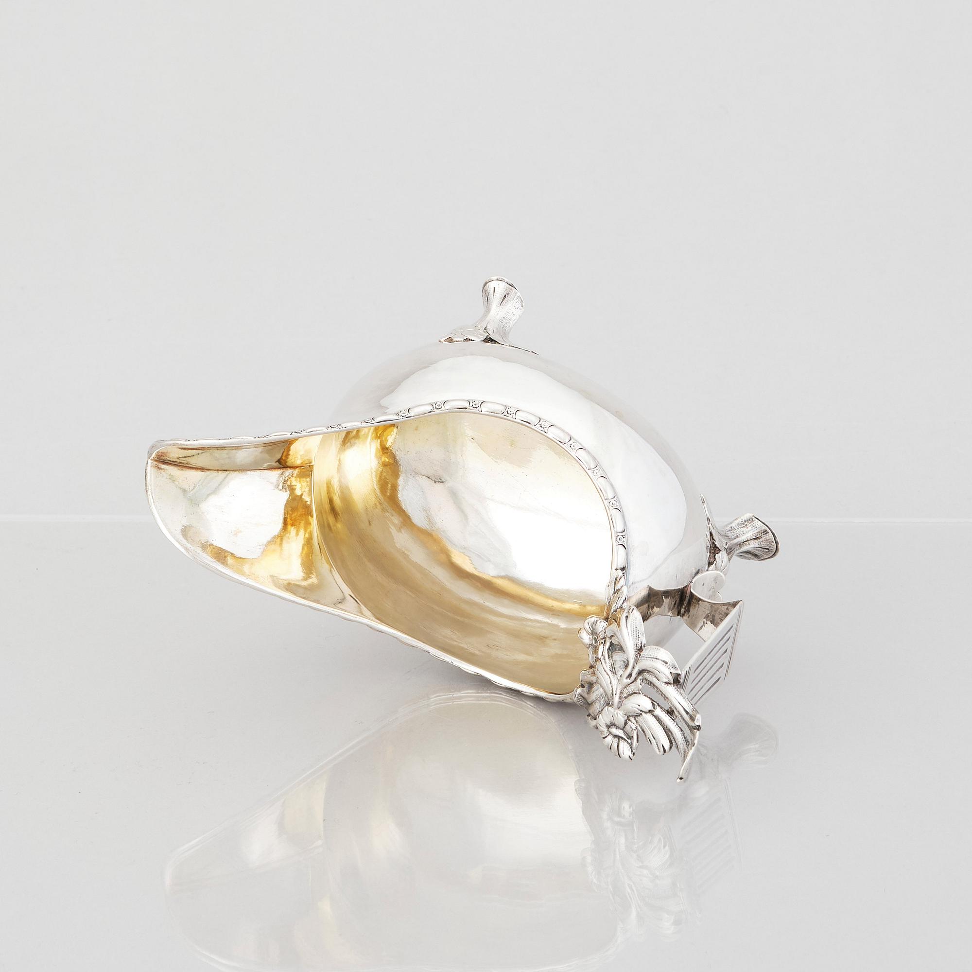 A Swedish 18th Century parcel-gilt silver cream-jug, mark of Pehr Zethelius, Stockholm 1782.