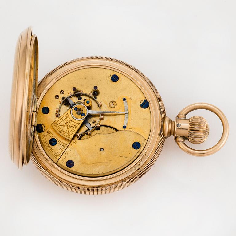 HAMPDEN WATCH CO, pocket watch, 54,5 mm, hunting case,