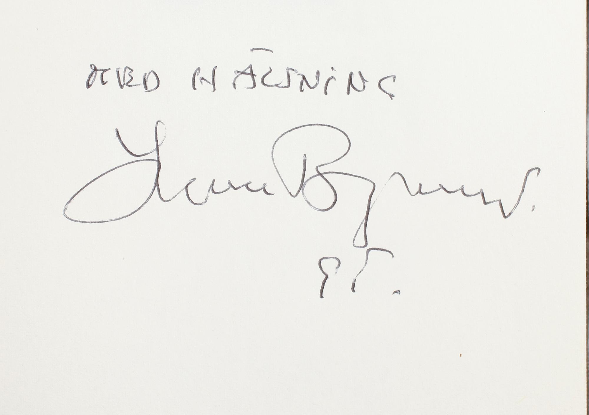 BÖCKER, 4 st, med Ingmar Bergmans autograf -95.