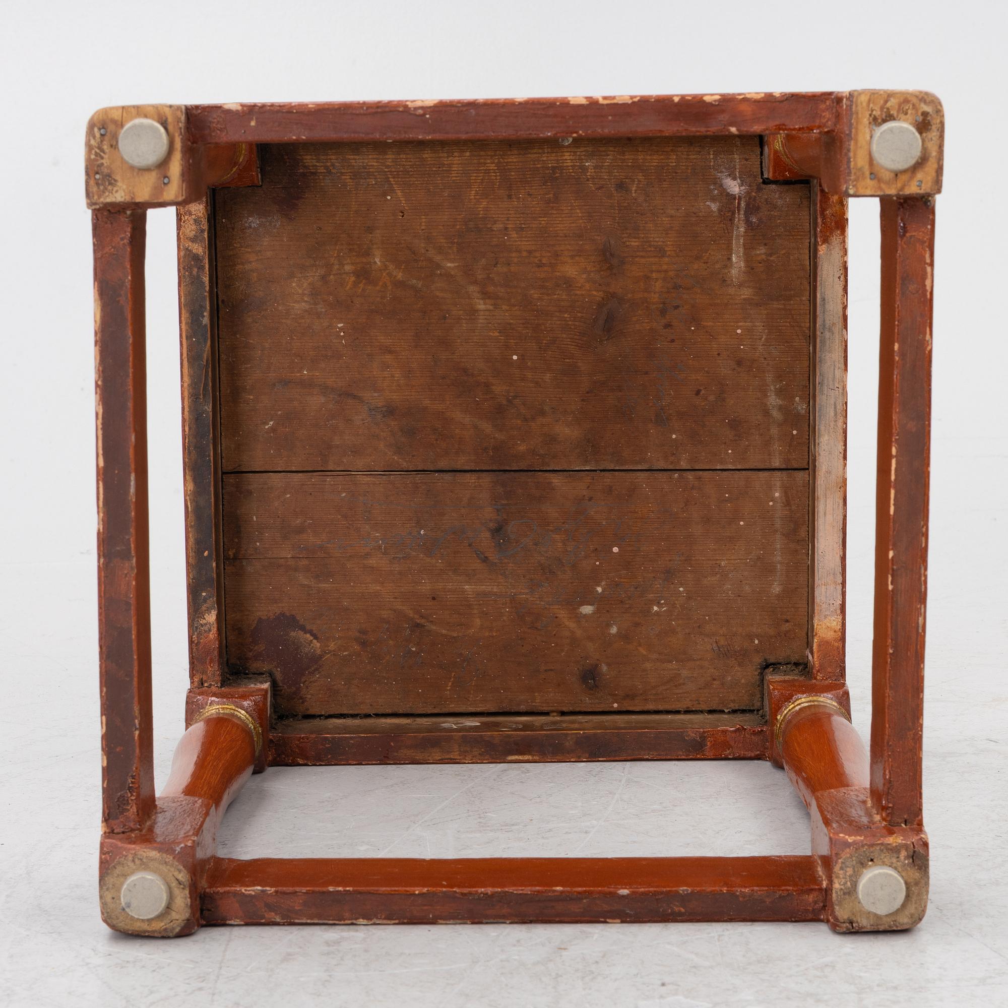 Chairs, three pieces, folk art, 17th/18th century.