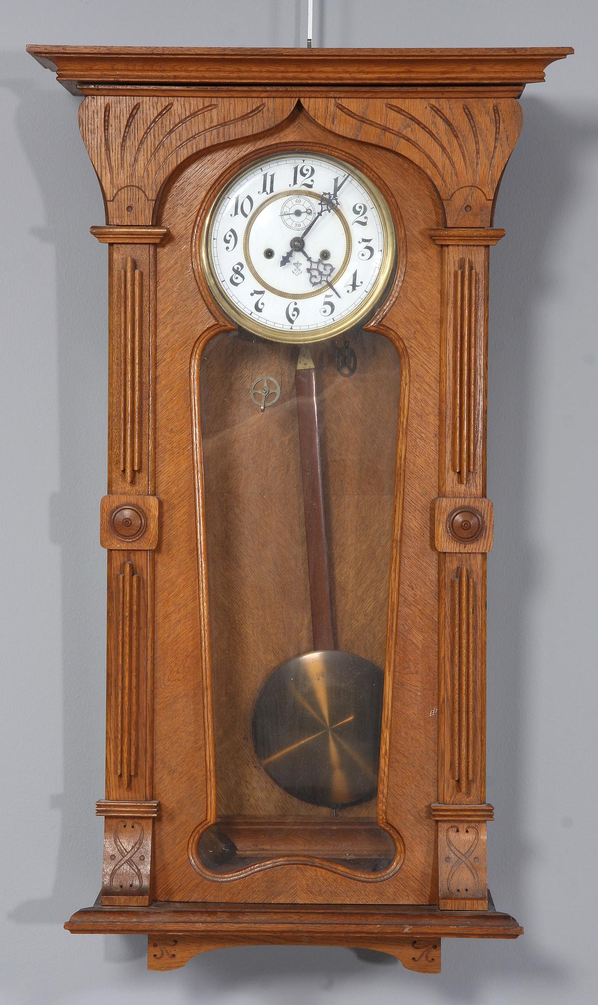 VÄGGPENDYL, jugend, omkring sekelskiftet 1800/1900.