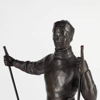 Gerda Sprinchorn, sculpture. Signed. Bronze, total height 39 cm.