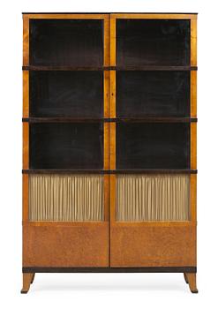 738. A Carl Malmsten showcase cabinet, birch, partly stained and burr wood, Nordiska Kompaniet ca 1928.